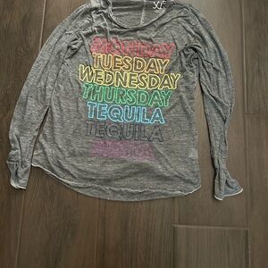 Chaser Gray Long Sleeve Tee with Colorful Days
